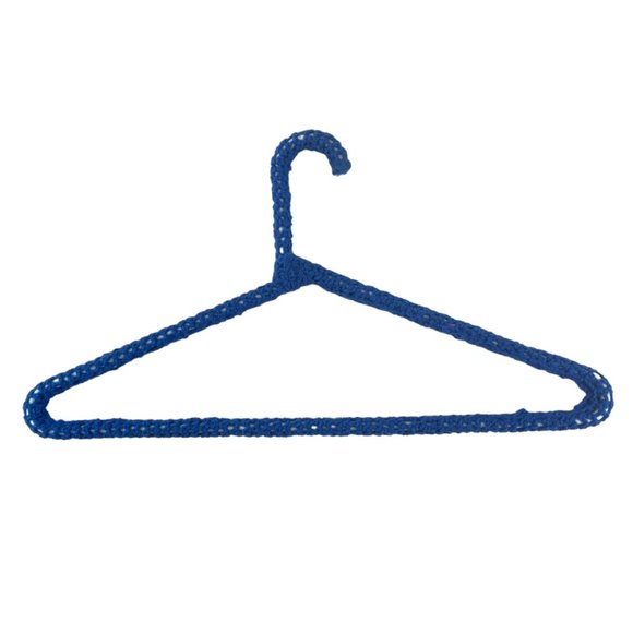 Crochet Yarn Covered Hangers Lot of 5 Wire & Plastic Multicolored Handmade - Picture 5 of 11